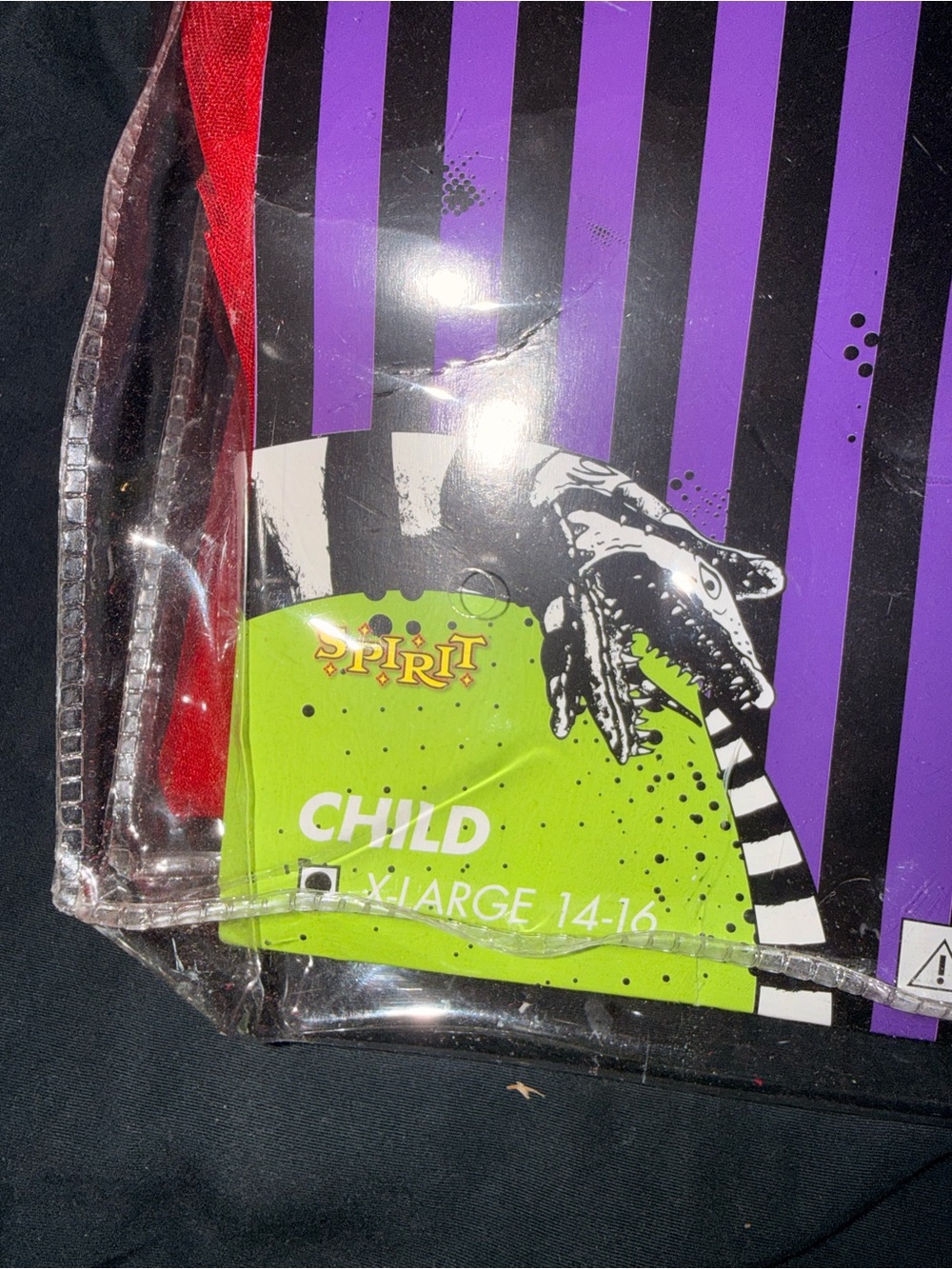 Spirit Beetlejuice Lydia Deetz Red Kids Costume Dress with Gloves - Picture 3 of 4